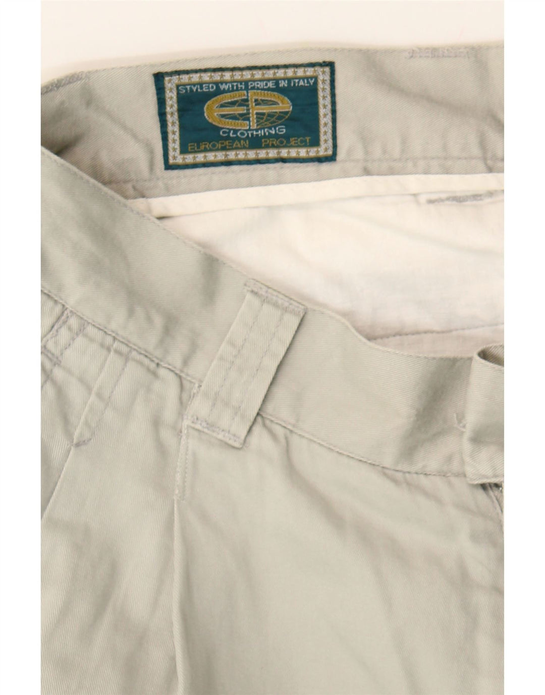 EUROPEAN PROJECT Womens Pegged Chino Shorts W30 Medium  Grey Vintage European Project and Second-Hand European Project from Messina Hembry 