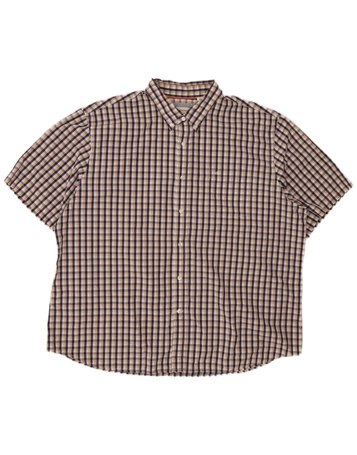 DOCKERS Camisa Manga Corta Hombre 2XL Algodón Cuadros Multicolor