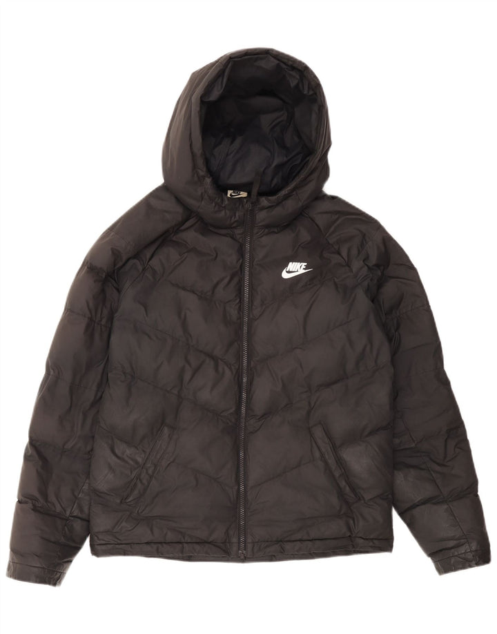 Nike Chaqueta acolchada con capucha para niño 13-14 años XL Negro Poliéster