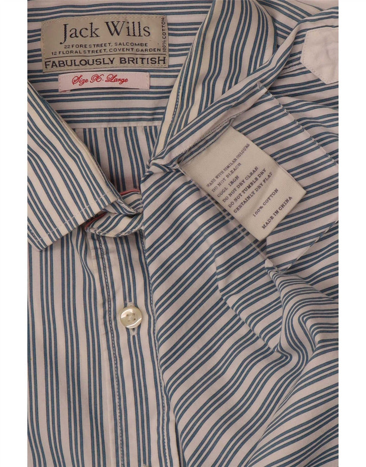 Jack Wills Camisa Formal Hombre XL Algodón Rayas Azules