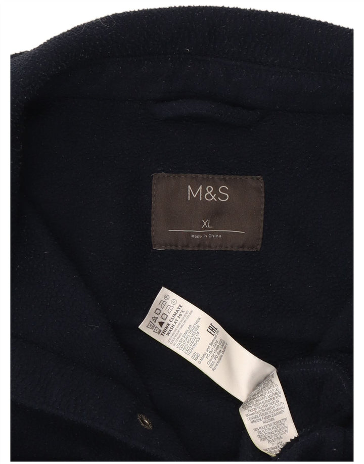 Marks & Spencer Camisa polar para hombre XL Poliéster azul marino