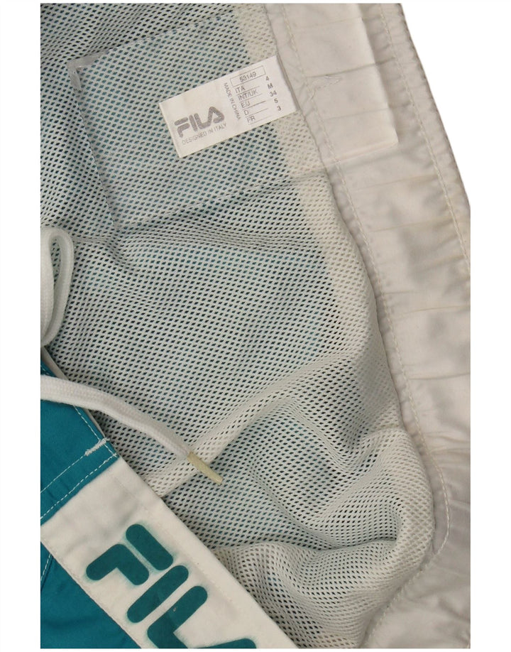 Fila Hombre Graphic Bañador Shorts Azul Medio Colorblock Poliéster