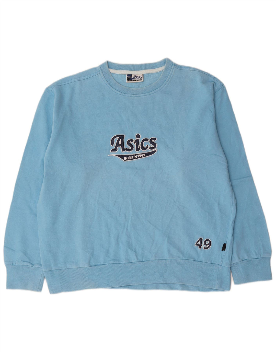 Asics Hombre Graphic Sudadera Jumper Large Azul Algodón