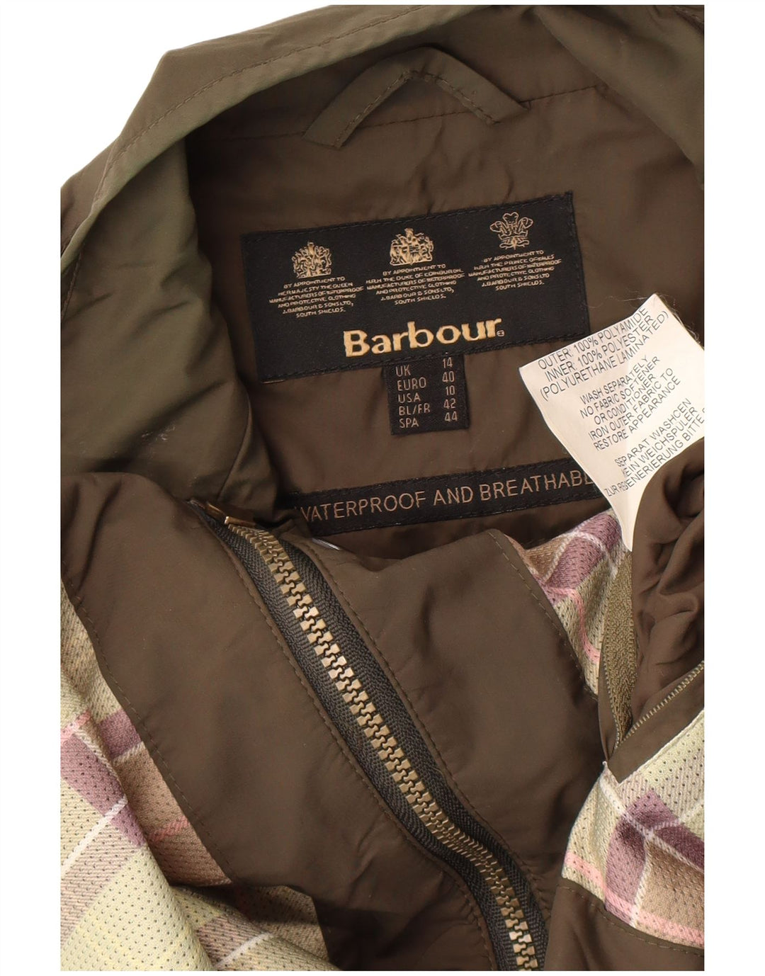 Barbour Chaqueta utilitaria para mujer UK 40 Grande Poliamida caqui
