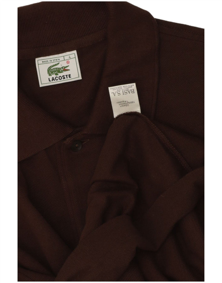 Polo Lacoste para hombre talla 4 algodón marrón medio