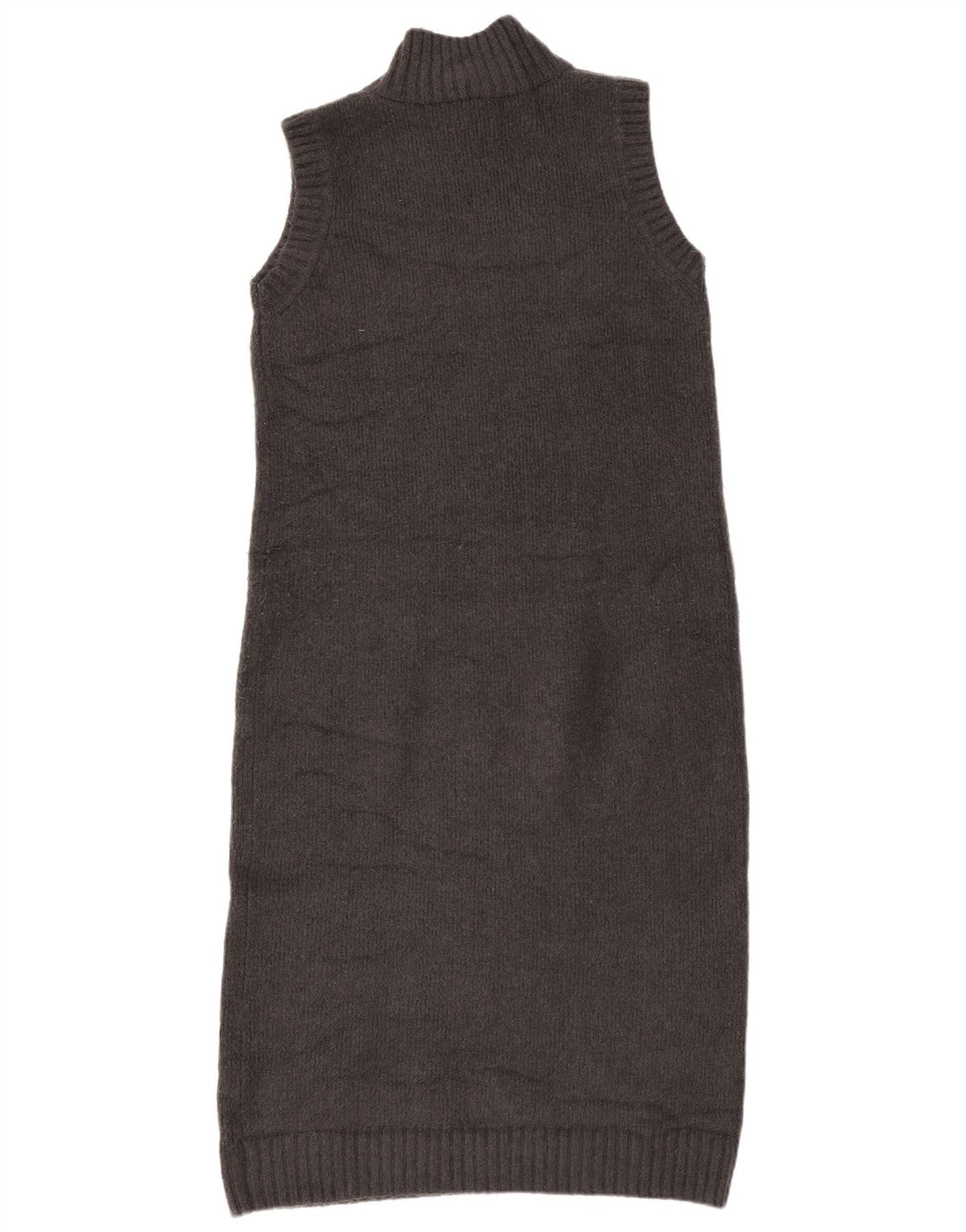 Zara Mujer Vestido Jersey Sin Mangas UK 44 Gris Medio