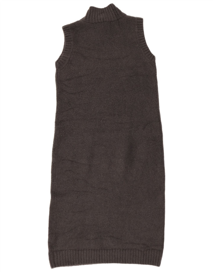 Zara Mujer Vestido Jersey Sin Mangas UK 44 Gris Medio