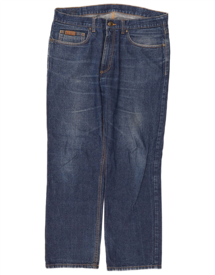 Farah Vaqueros Rectos Para Hombre W36 L30 Algodón Azul