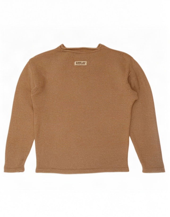 Replay Jersey Con Cuello En V Para Hombre Small Lana Beige