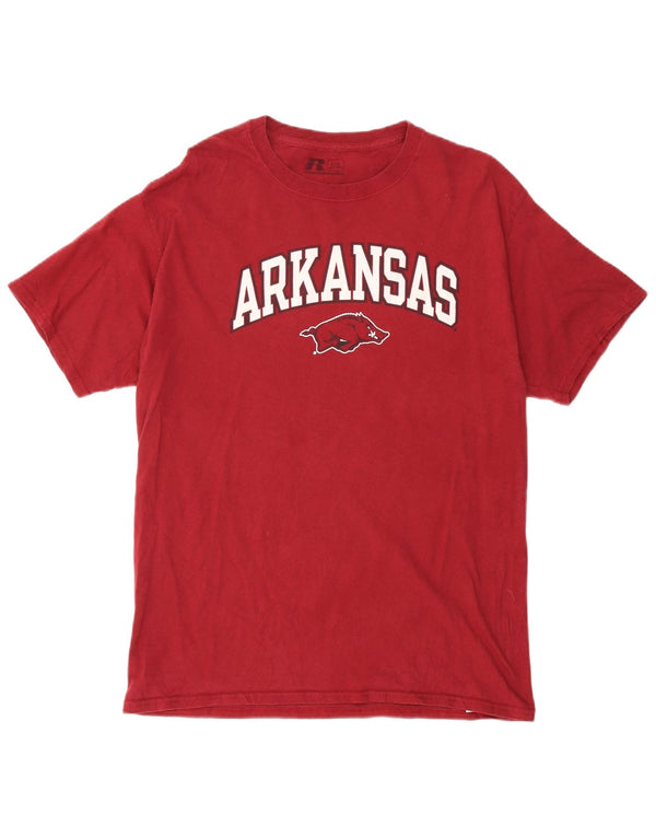 Russell Athletic - Camiseta gráfica para hombre Arkansas Razorbacks, talla grande, color rojo