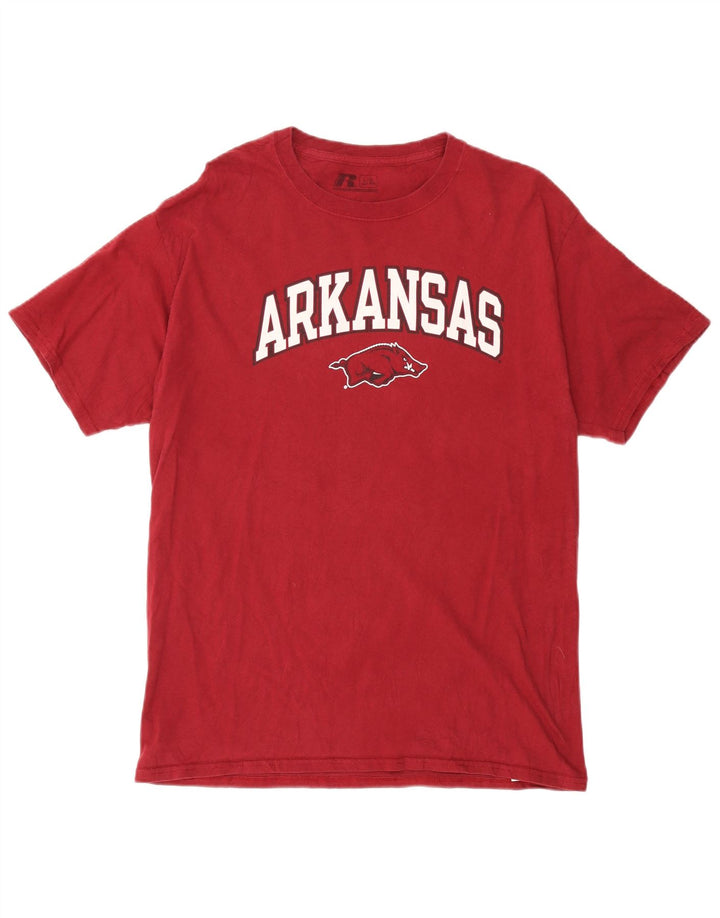 Russell Athletic - Camiseta gráfica para hombre Arkansas Razorbacks, talla grande, color rojo