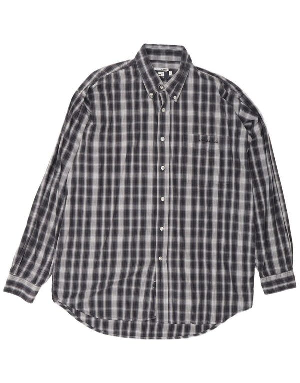 SCOTCH & SODA Camisa Hombre Large Azul Marino Cuadros Algodón Clásico