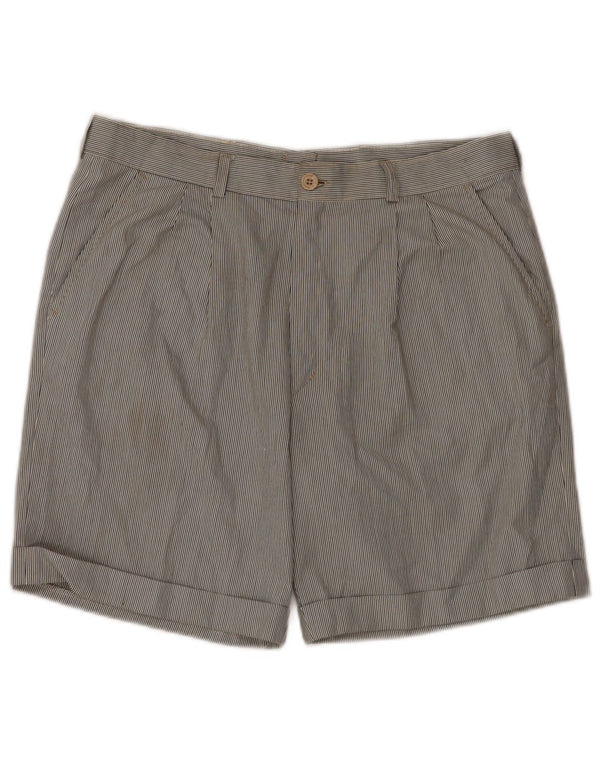 VINTAGE Pantalones cortos chinos pegados para hombre IT 52 XL W34 Pinstripe multicolor