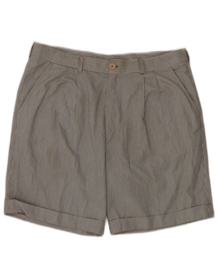 VINTAGE Pantalones cortos chinos pegados para hombre IT 52 XL W34 Pinstripe multicolor