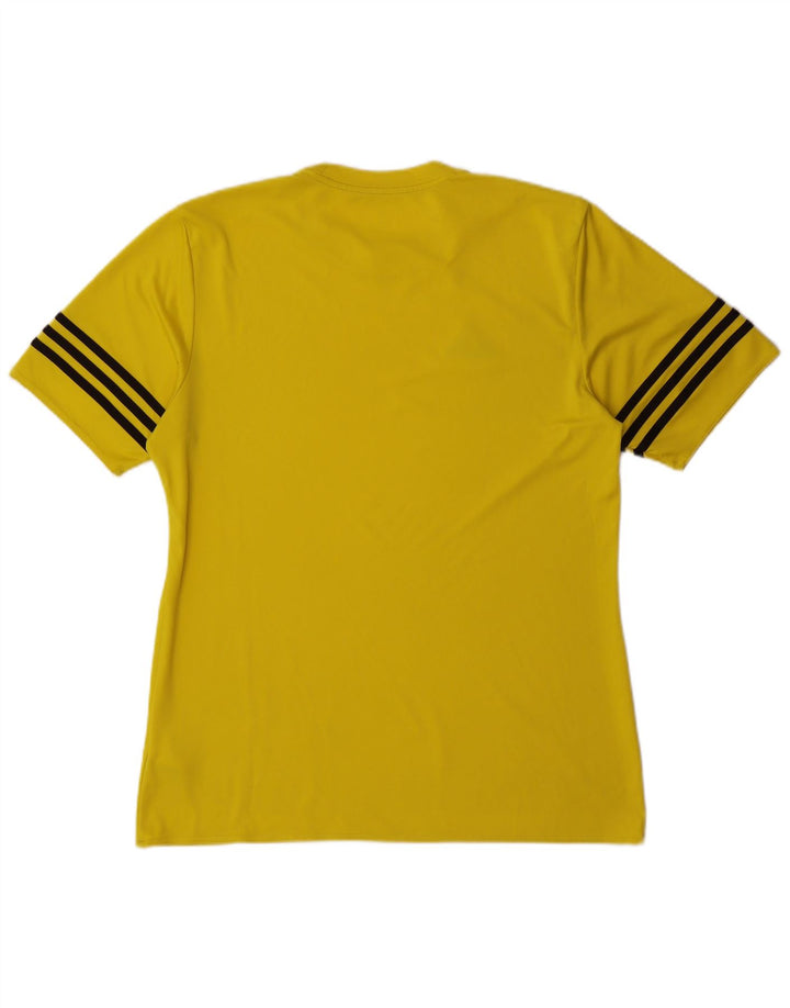 Adidas Mens Climalite Camiseta Top Grande Poliéster Amarillo