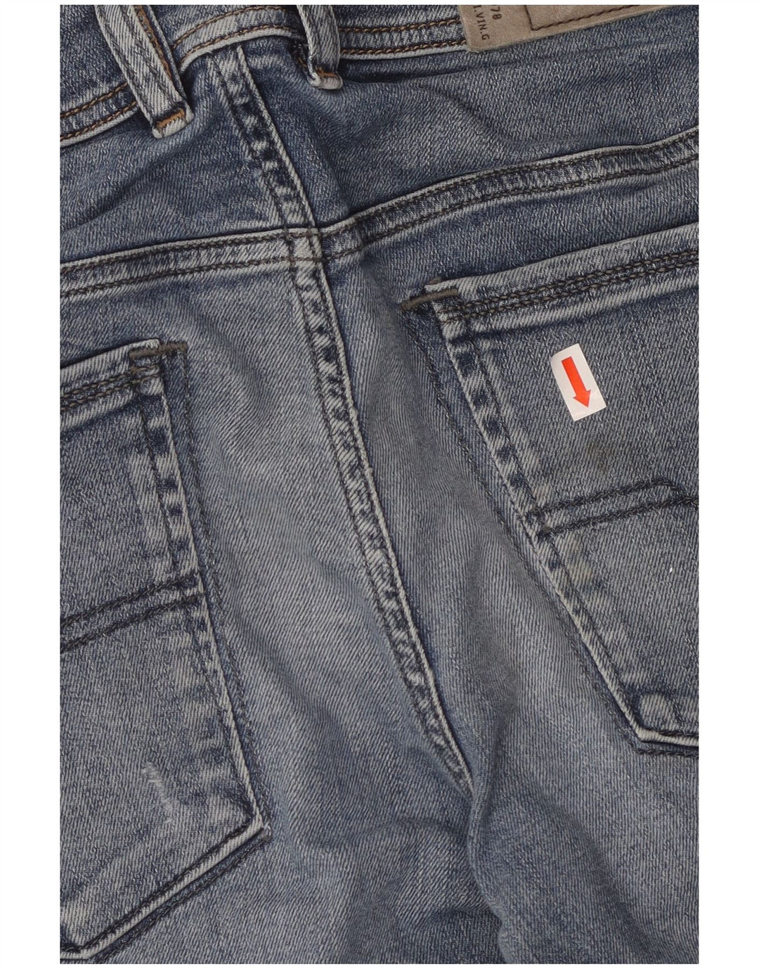 DIESEL Vaqueros Slim Desgastados W29 L29 Algodón Azul Mujer