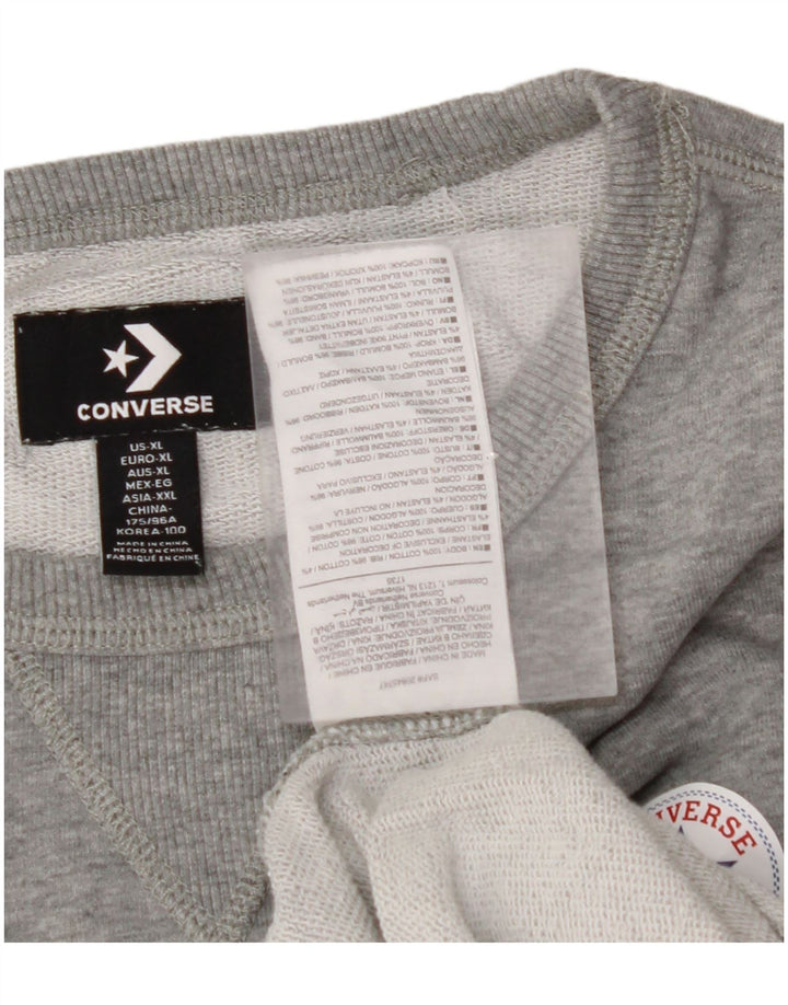 CONVERSE Sudadera Jumper para Mujer UK 18 XL Algodón Gris