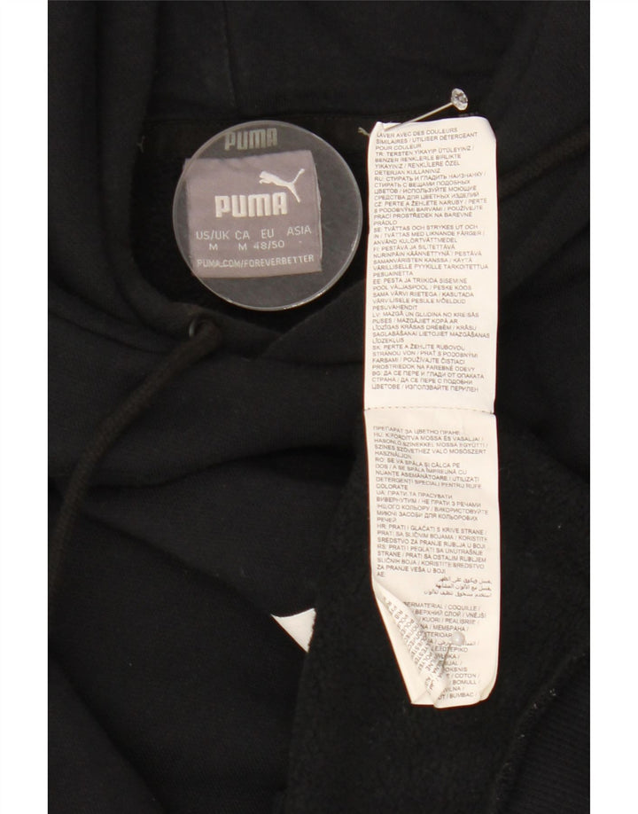 PUMA Jersey con capucha gráfica para hombre Algodón negro mediano