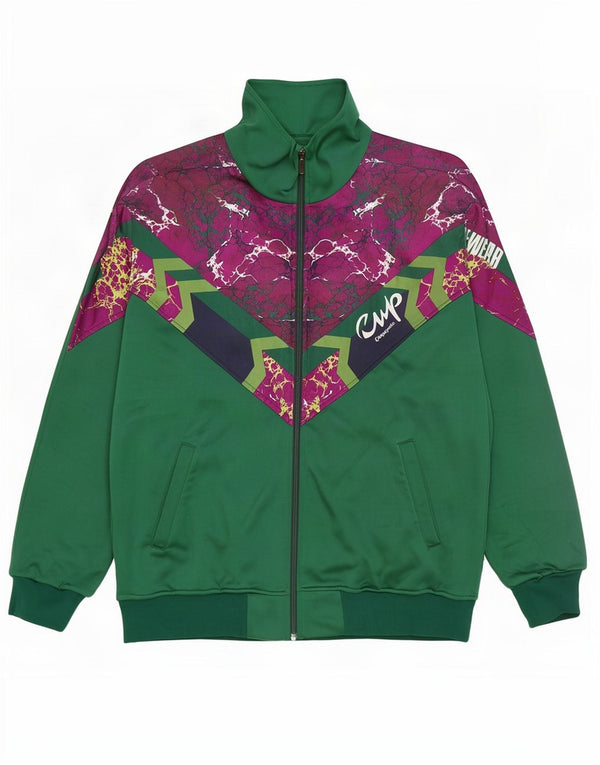 F.LLI Campagnolo Chaqueta de chándal para hombre IT 50 Medium Green Colourblock