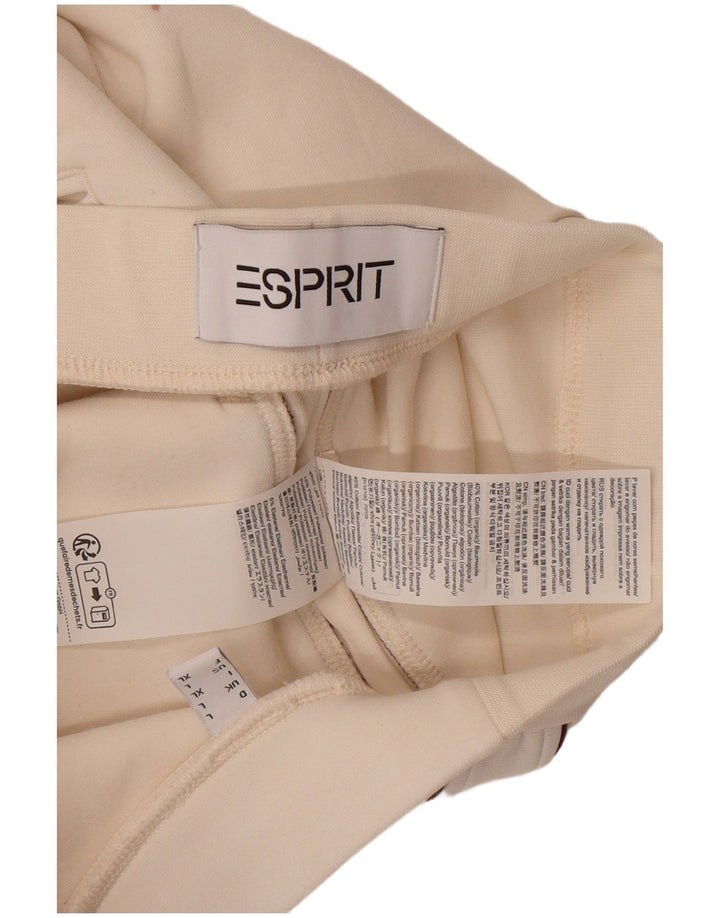 Esprit Pantalones chinos ajustados para mujer, talla grande, W32 L29, algodón blanco