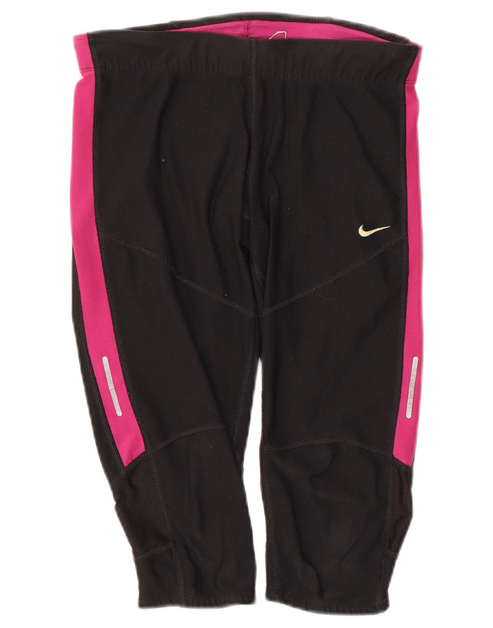 Nike Leggings capri para mujer UK 8 Small Negro Colorblock Poliéster