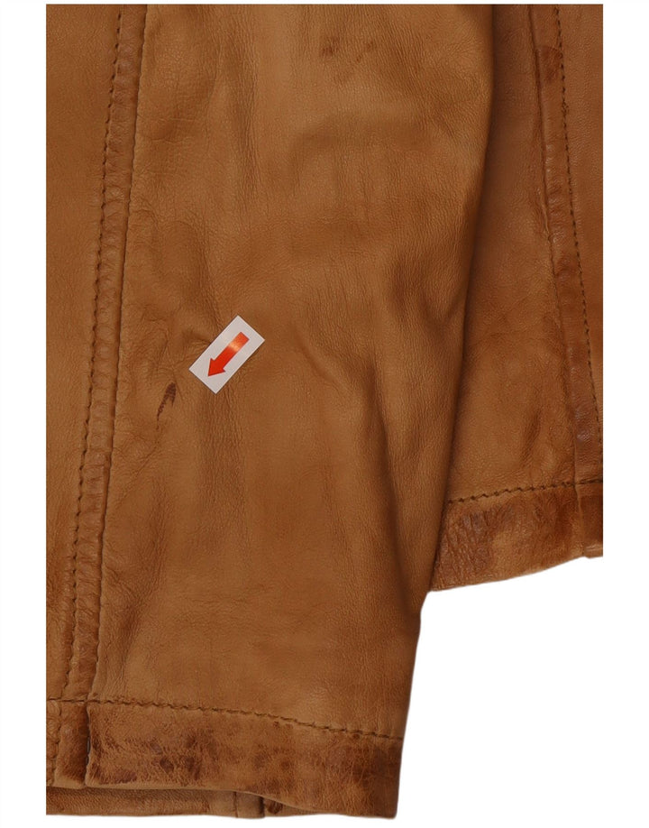 A.W.DUNMORE Chaqueta de cuero para hombre IT 58 4XL Cuero marrón