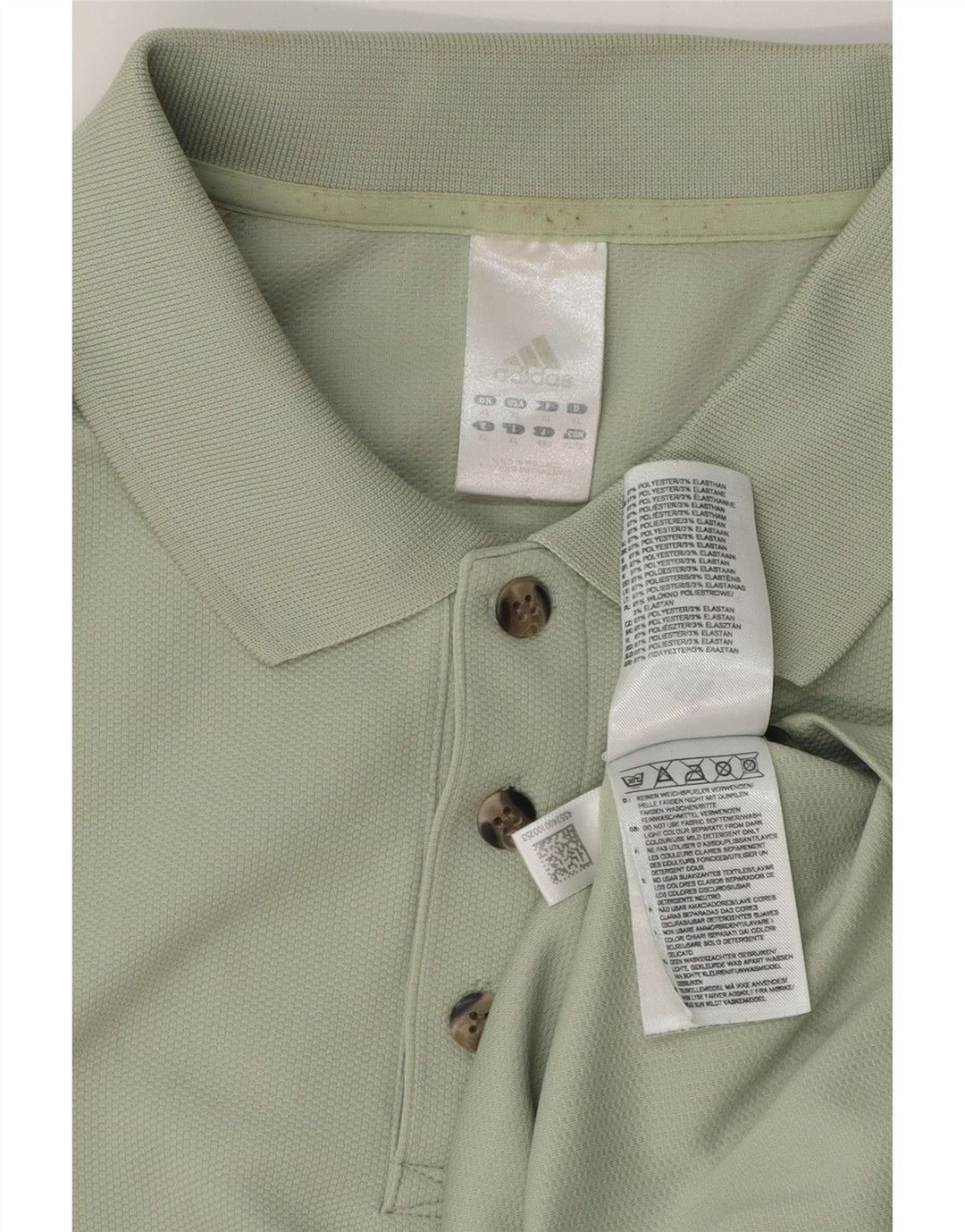Polo ADIDAS Hombre XL Poliéster Verde