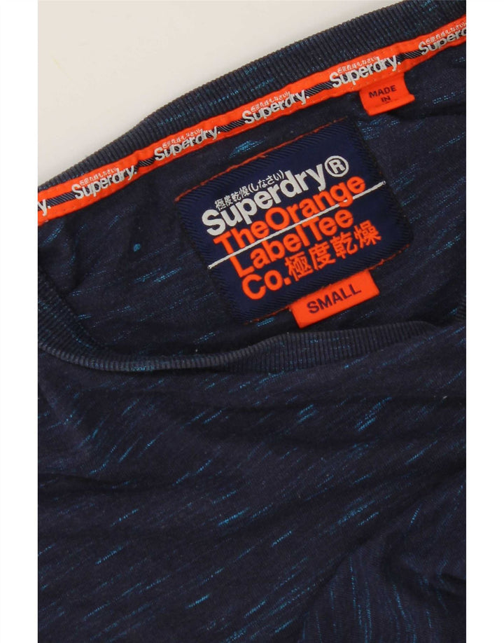 Superdry Camiseta para Hombre Top Small Azul Marino Moteado