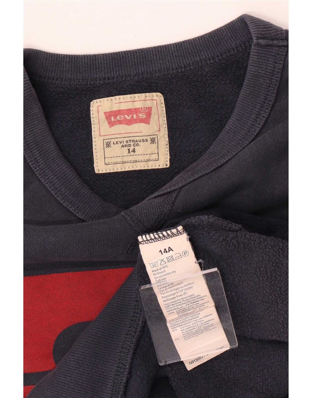 Levi's Sudadera de corte regular con gráfico para niños 13-14 años Azul marino