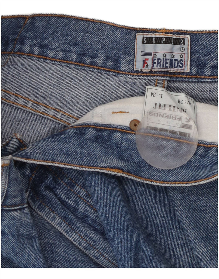 Vaqueros rectos vintage para hombre W38 L34 Algodón azul