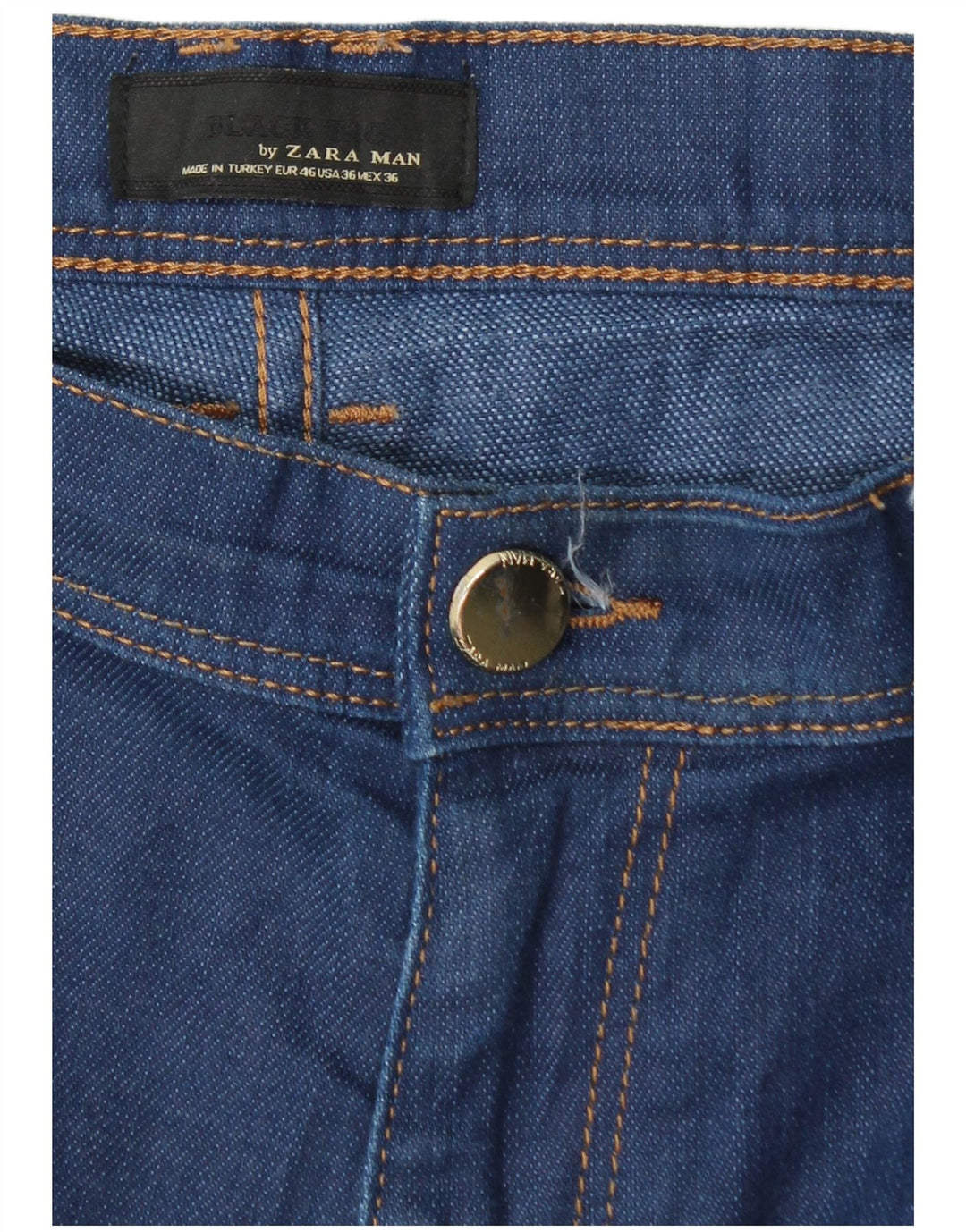 Zara Vaqueros Slim para Hombre EU 46 XL W36 L34 Azul