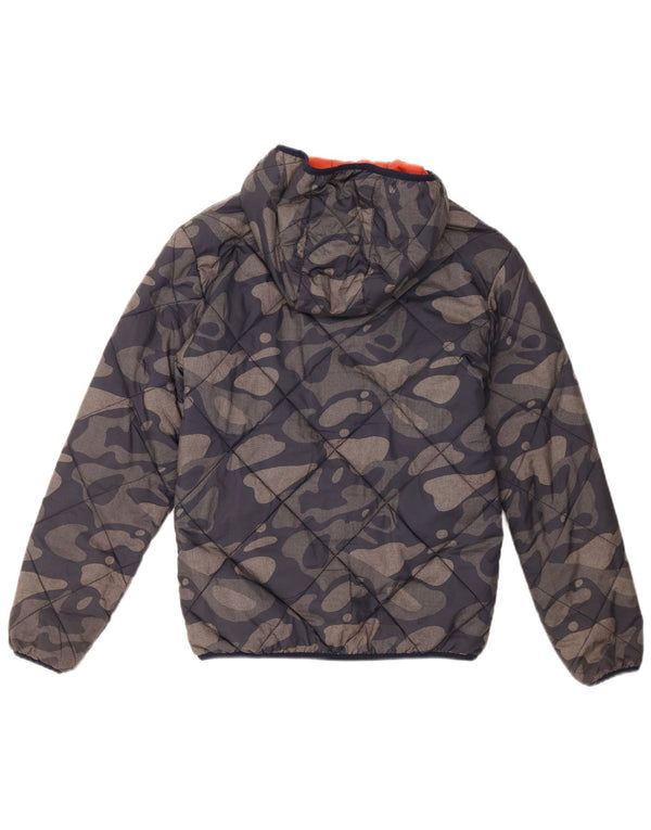 Lacoste Chaqueta Acolchada Con Capucha Niño 13-14 Años Azul Marino Camuflaje