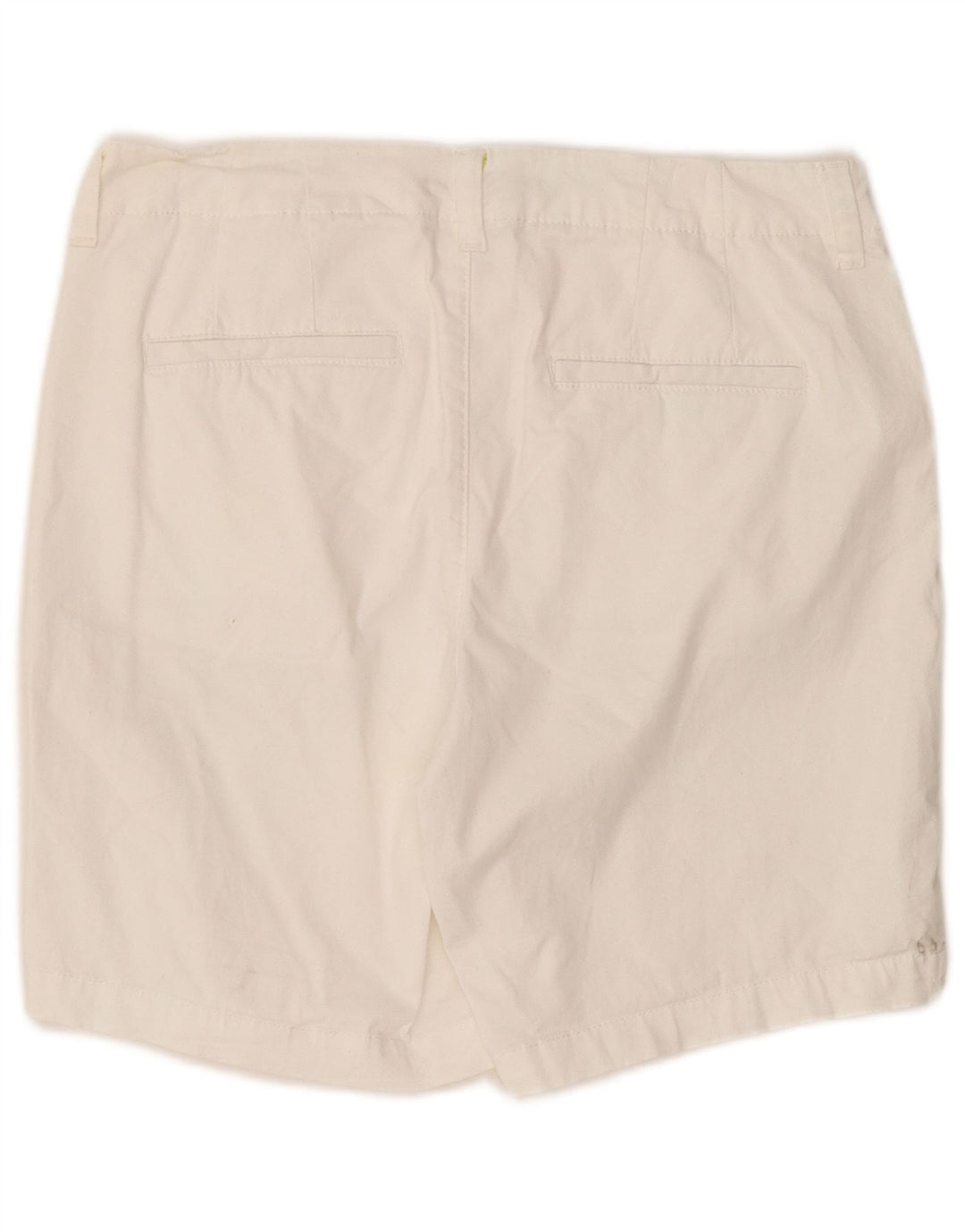 Lee Pantalones cortos casuales de talle medio para mujer, ajuste regular, talla 10, talla grande, W34, algodón blanco