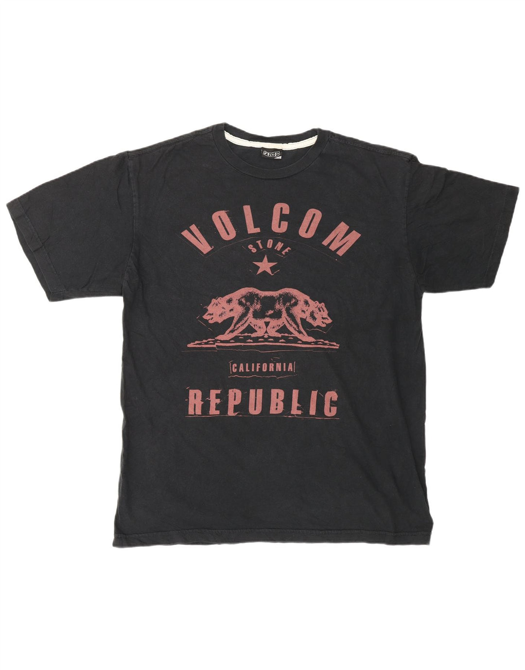 VOLCOM - Camiseta gráfica para hombre, talla grande, color negro