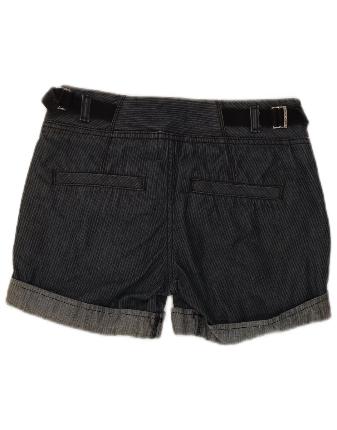 Pantalones Cortos Diesel Mujer W26 Pequeño Algodón A Rayas Azul