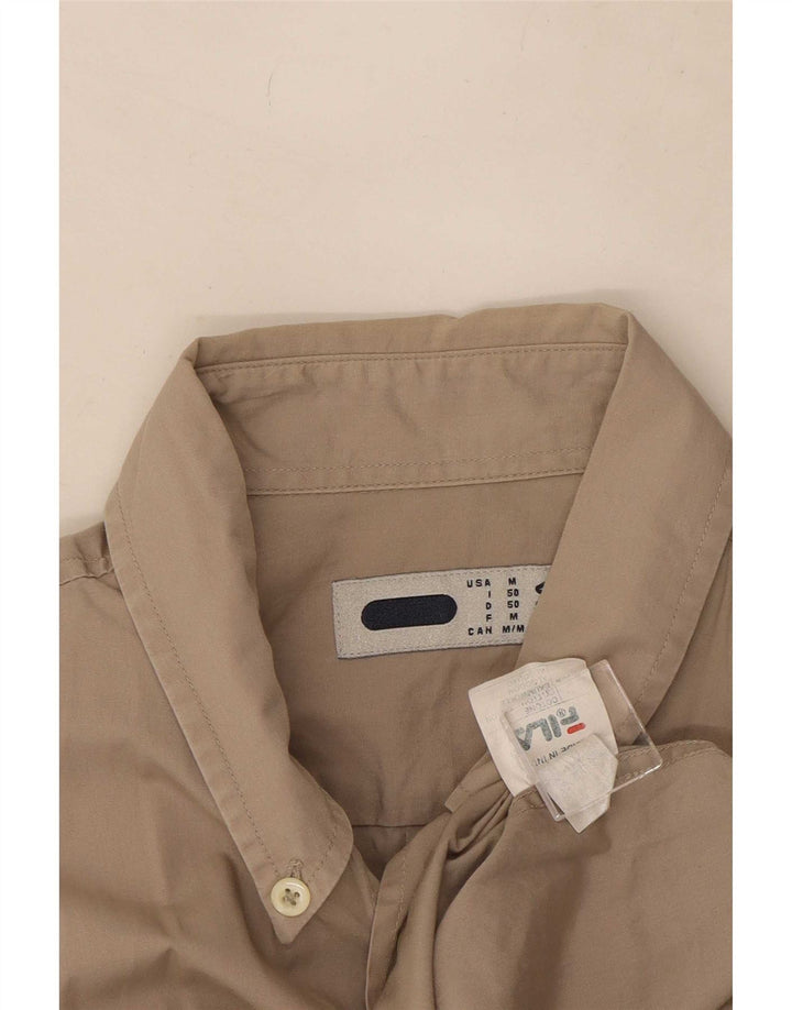 Camisa Fila Hombre Algodón Beige Medio