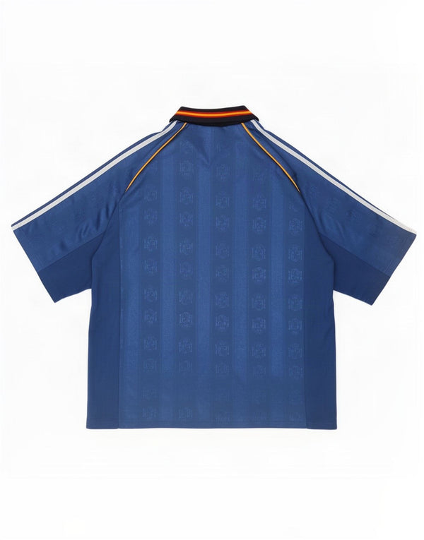 Adidas Hombre España 1999-2000 Camiseta de Fútbol de visitante XL Azul Colorblock