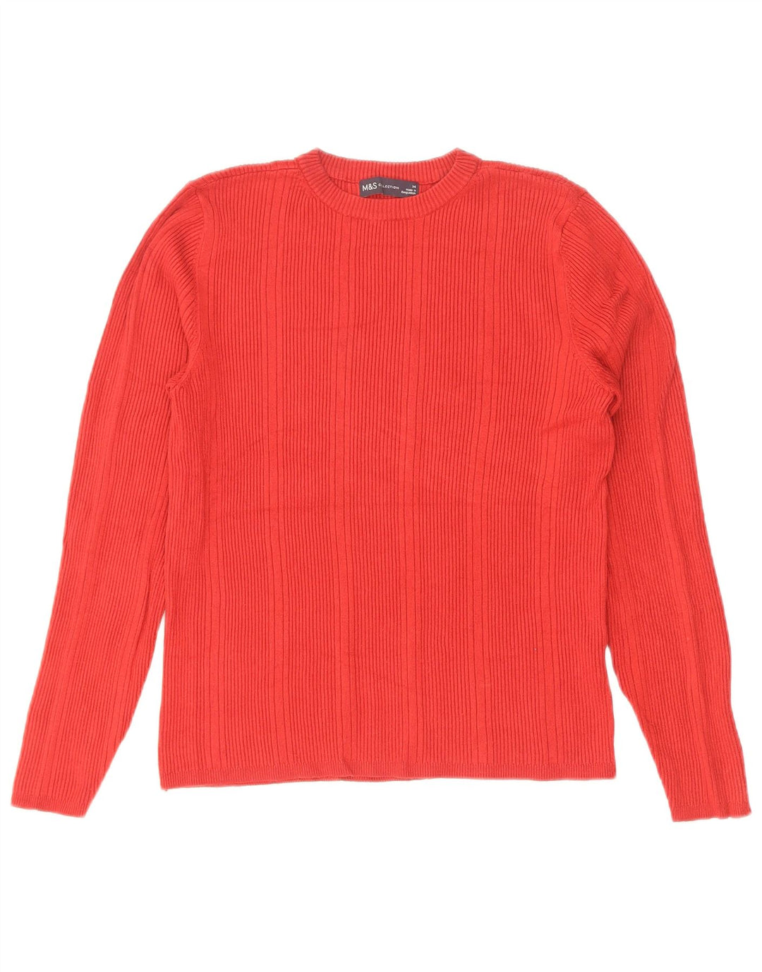 Marks & Spencer Jersey de cuello redondo para mujer UK 44 Viscosa roja mediana