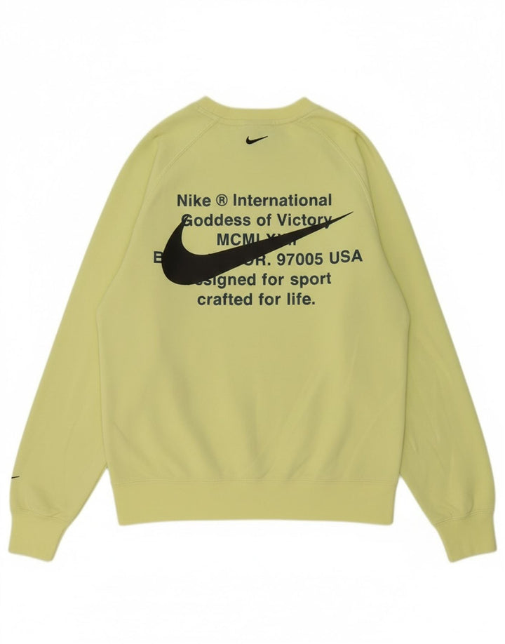 Nike Sudadera con gráfico para Hombre Jersey pequeño de algodón Amarillo