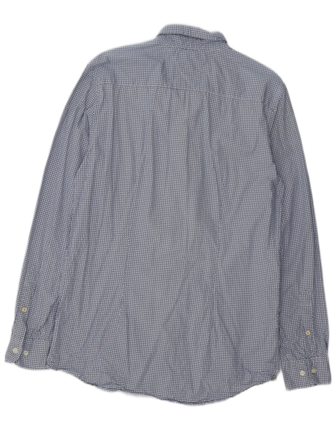 TOMMY HILFIGER Camisa ajustada de hombre en algodón geométrico azul grande