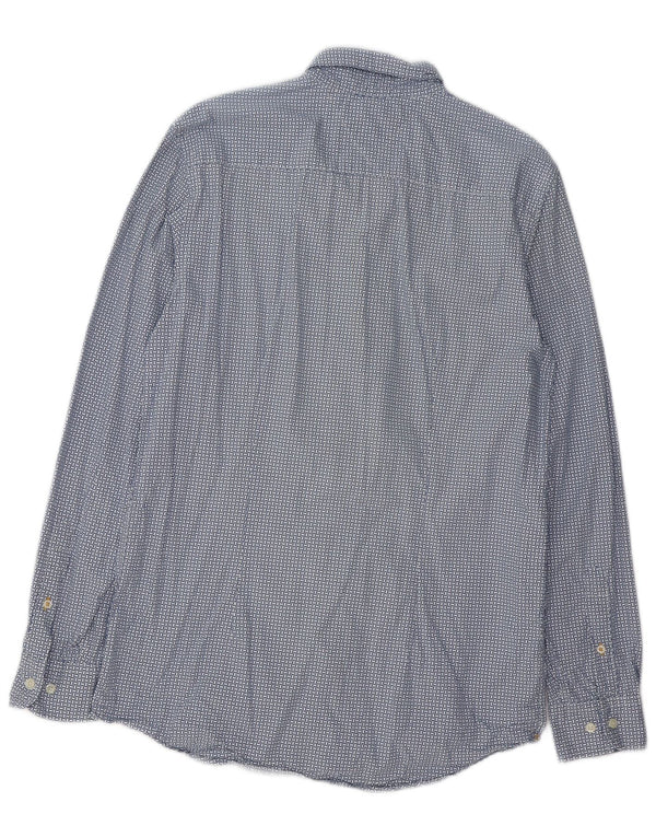 TOMMY HILFIGER Camisa ajustada de hombre en algodón geométrico azul grande