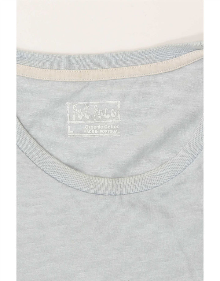 Camiseta gráfica para hombre Fat Face Top grande de algodón azul