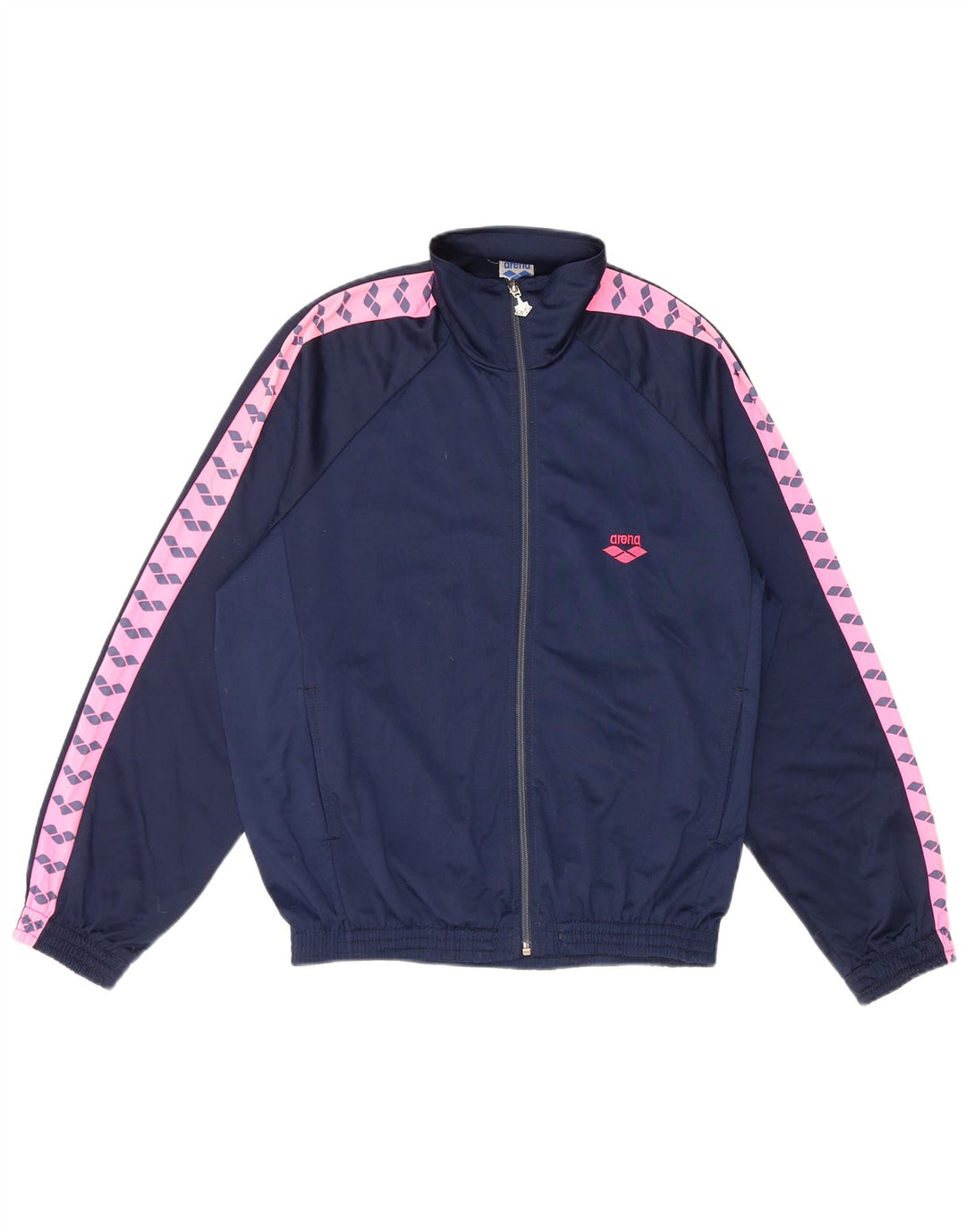 Arena Mujer Graphic Chándal Top Chaqueta UK 40 Grande Azul Marino Colorblock