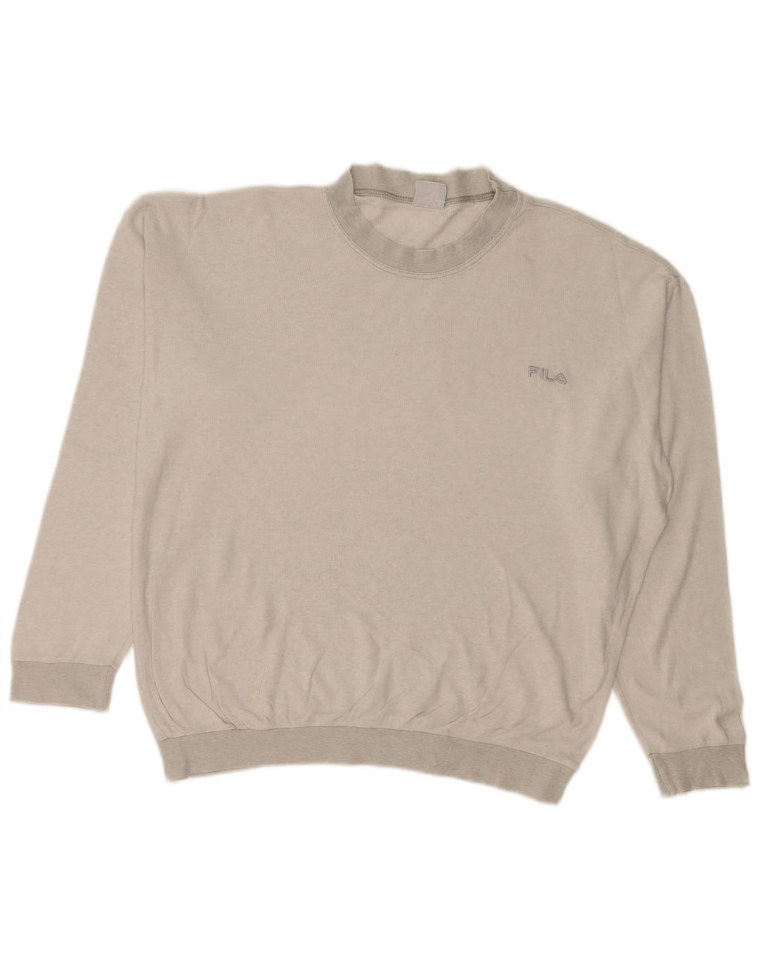 FILA Hombre Loose Fit Top Manga Larga Gris Medio