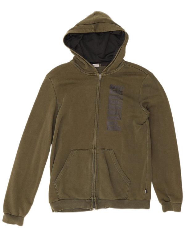 Puma Sudadera con capucha y cremallera gráfica para niños 15-16 años Algodón caqui