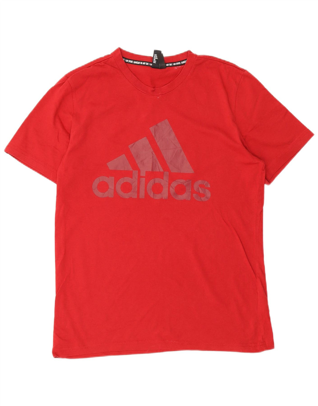 ADIDAS Camiseta gráfica para hombre Top Algodón rojo medio