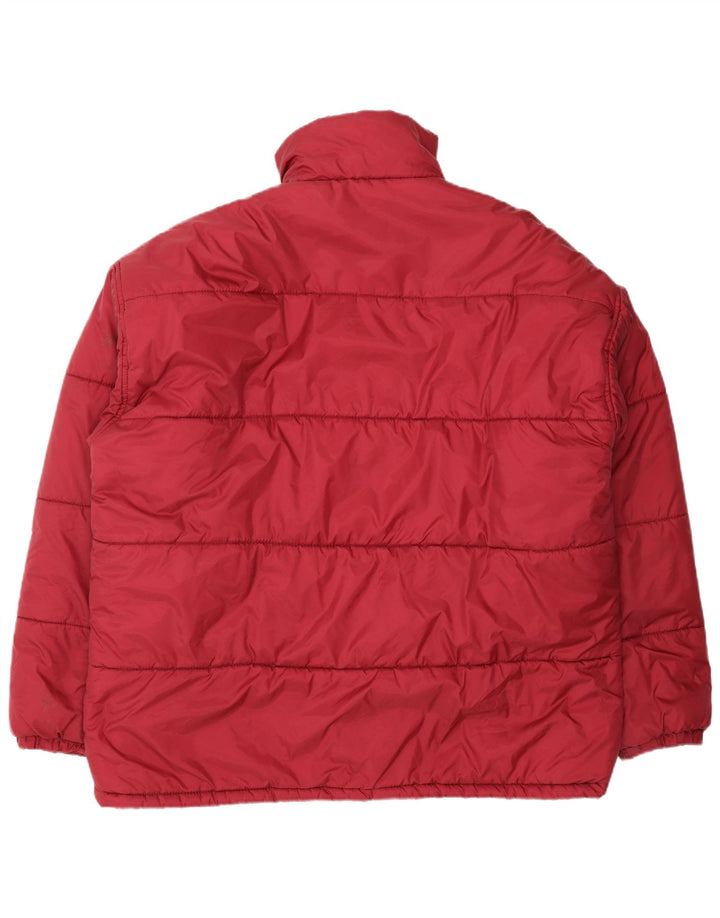Vintage hombres chaqueta acolchada Reino Unido 42 XL rojo