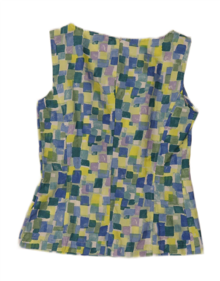 Marella Blusa sin mangas para mujer UK 40 Small Multicolor Geométrico