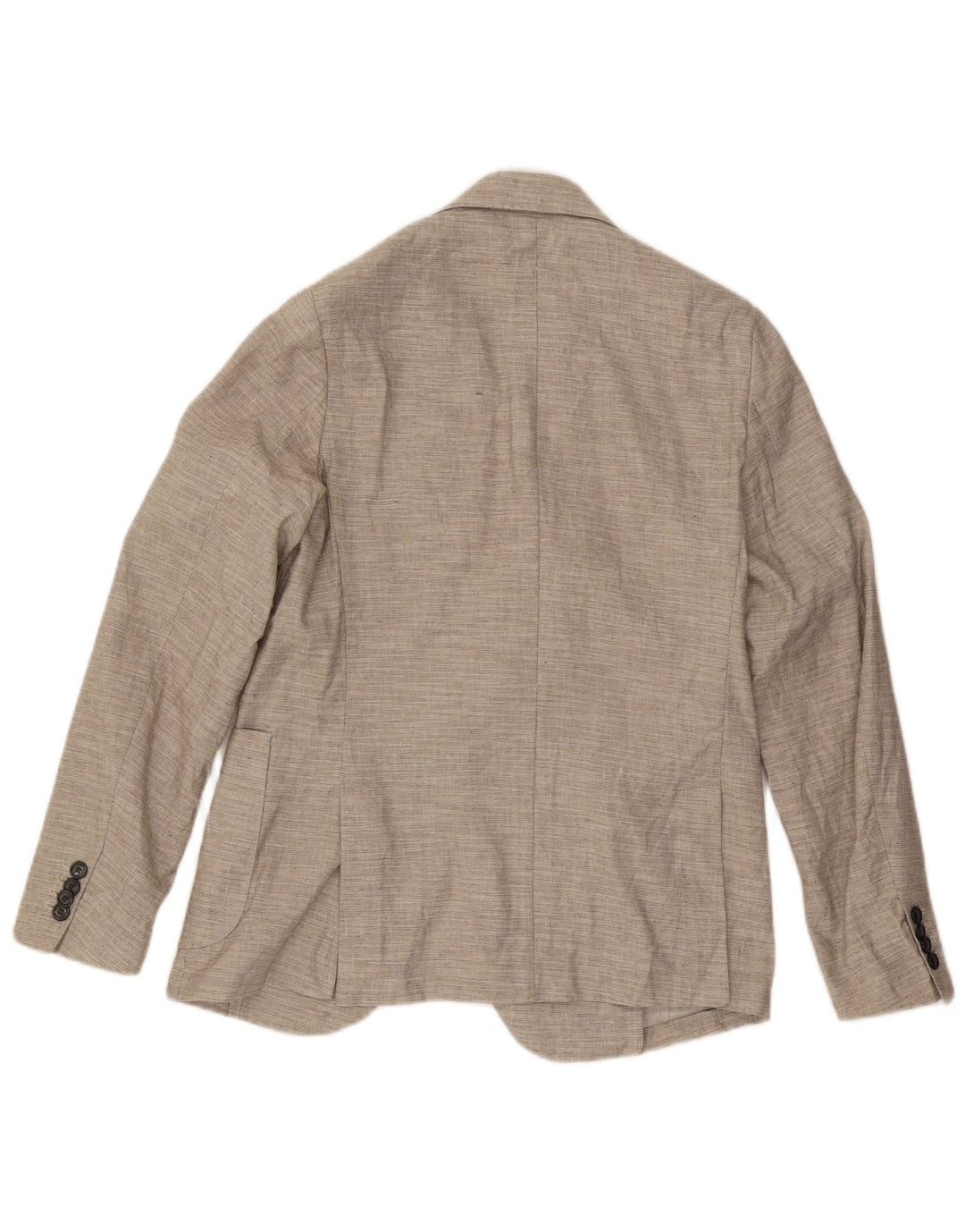 Libero Chaqueta tipo blazer de 2 botones para hombre IT 48 Lino beige medio