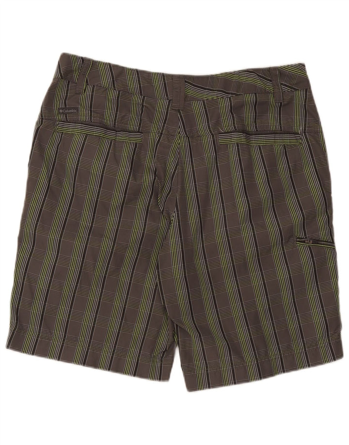 Columbia Pantalones cortos cargo Omni-Shield para hombre W34 Nylon a cuadros gris grande